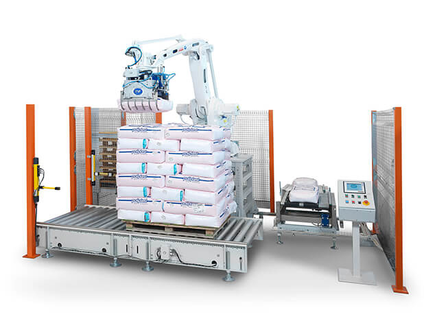 Equipped with palletizer system